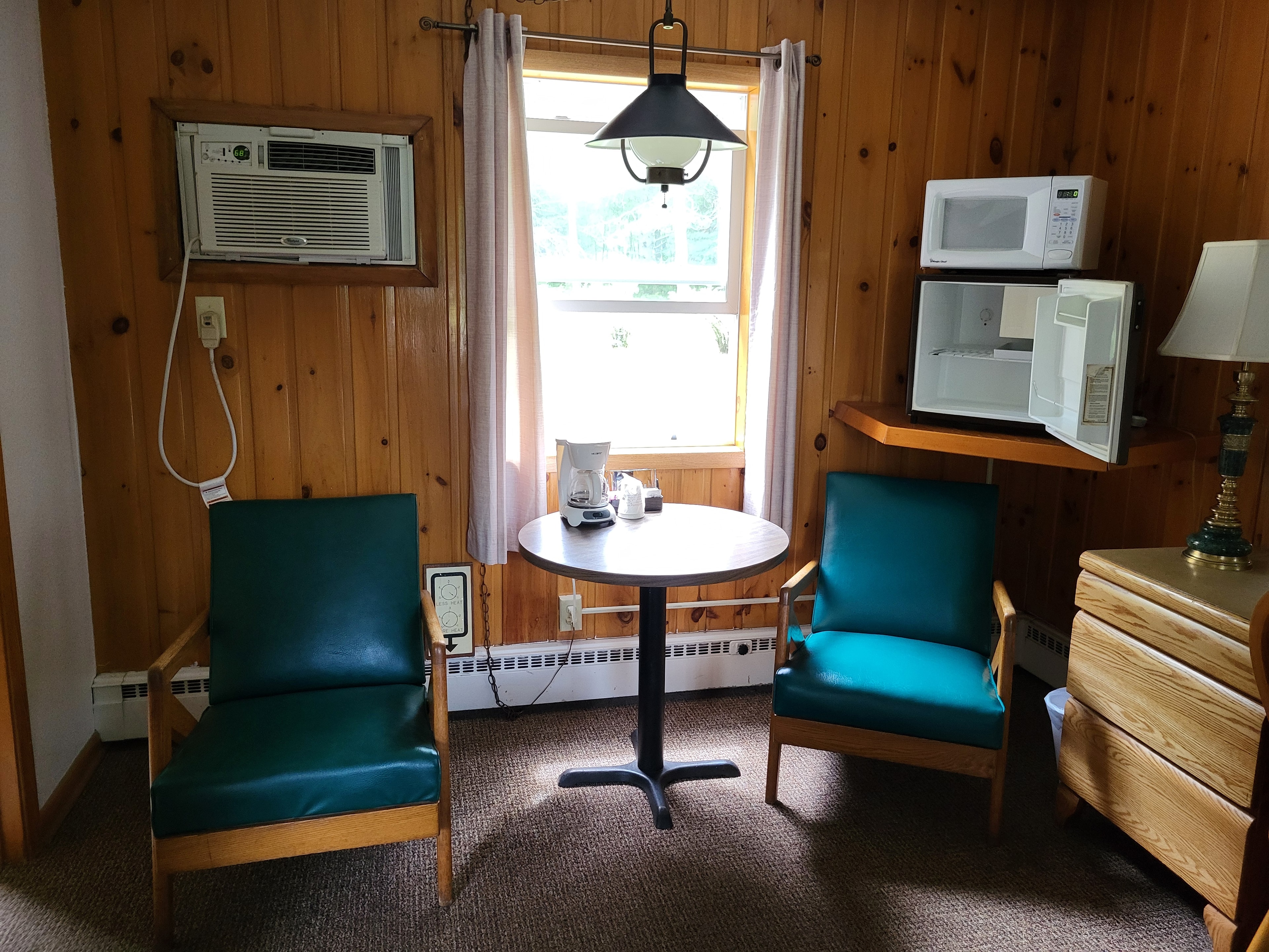 Pine Wood Motel Room 8 — cabin interior